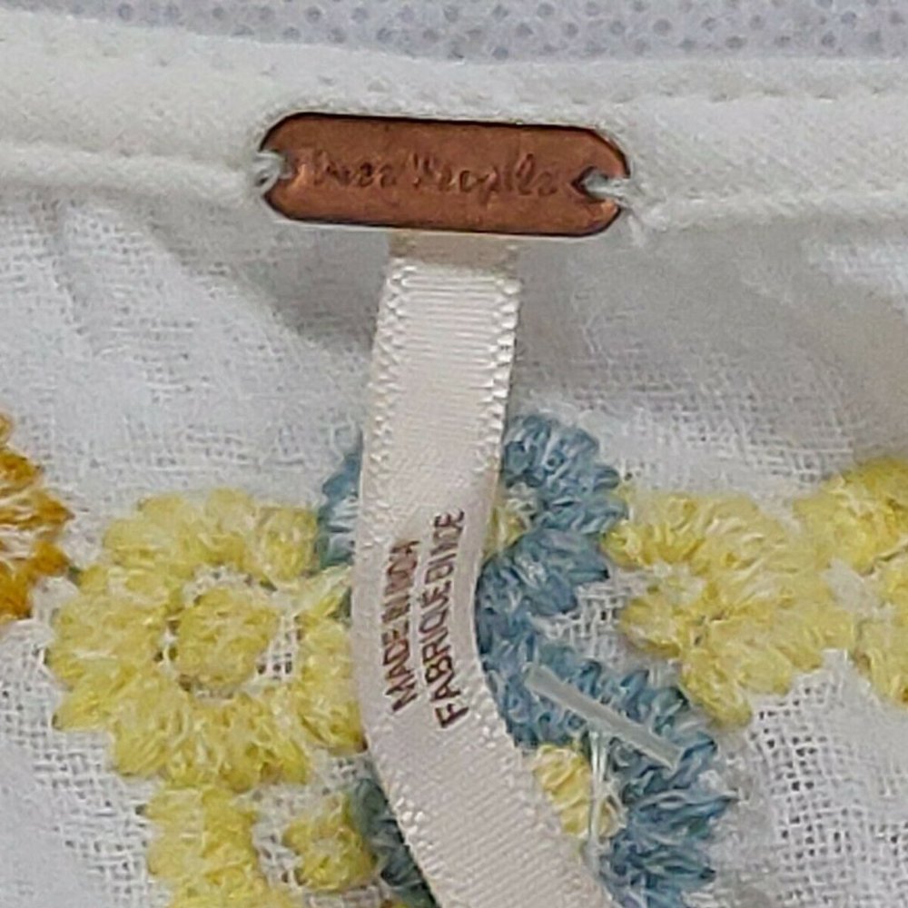 Free People Paris Picnic Patchwork Top Size M - Picture 14 of 15